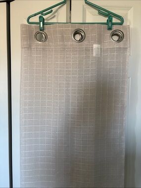 Mainstays Taupe Windowpane Grommet Curtain Panel